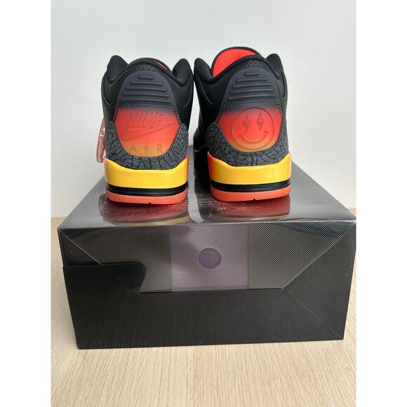 RARE J Balvin x Jordan 3 Rio Black Sneaker - Size 8M - NEW - Picture 3 of 8